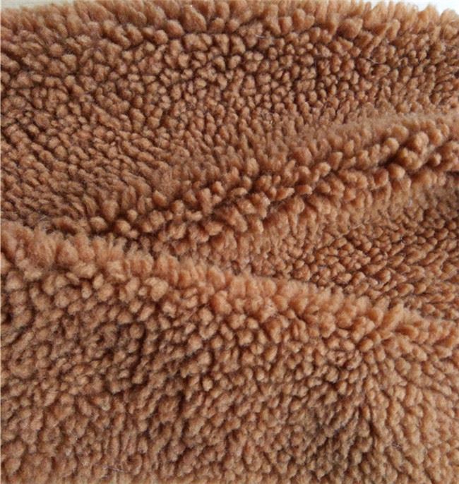 Brown color sherpa fleece