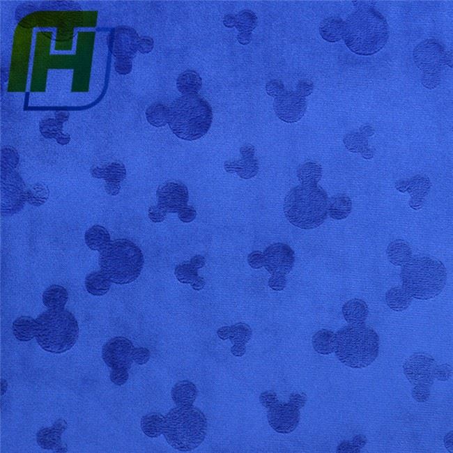 Embossed Brush Cartoon Velboa Fabric